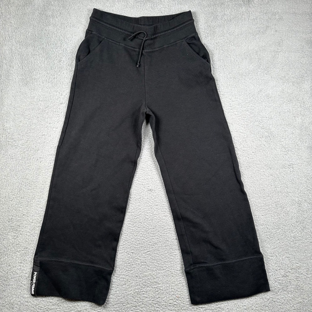 PS of Sweden Power Femme Lowa Rib Pants Black Wide‎ Leg Cropped Sweatpants Large